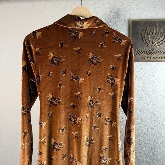 Women's House of Harlow Amber Floral Ruched Front Button Front Dress Size Small - Picture 9 of 10